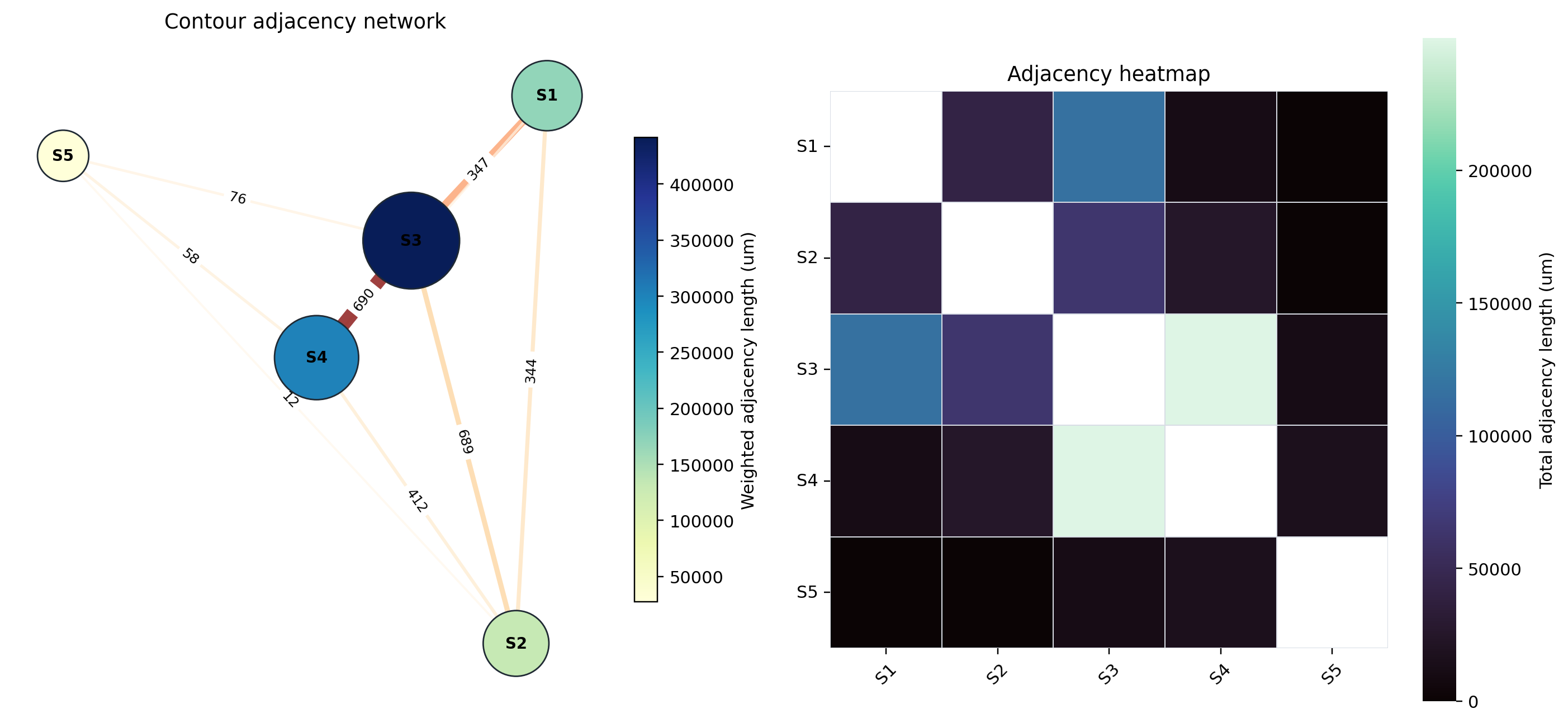 S1-S5 contour adjacency overview